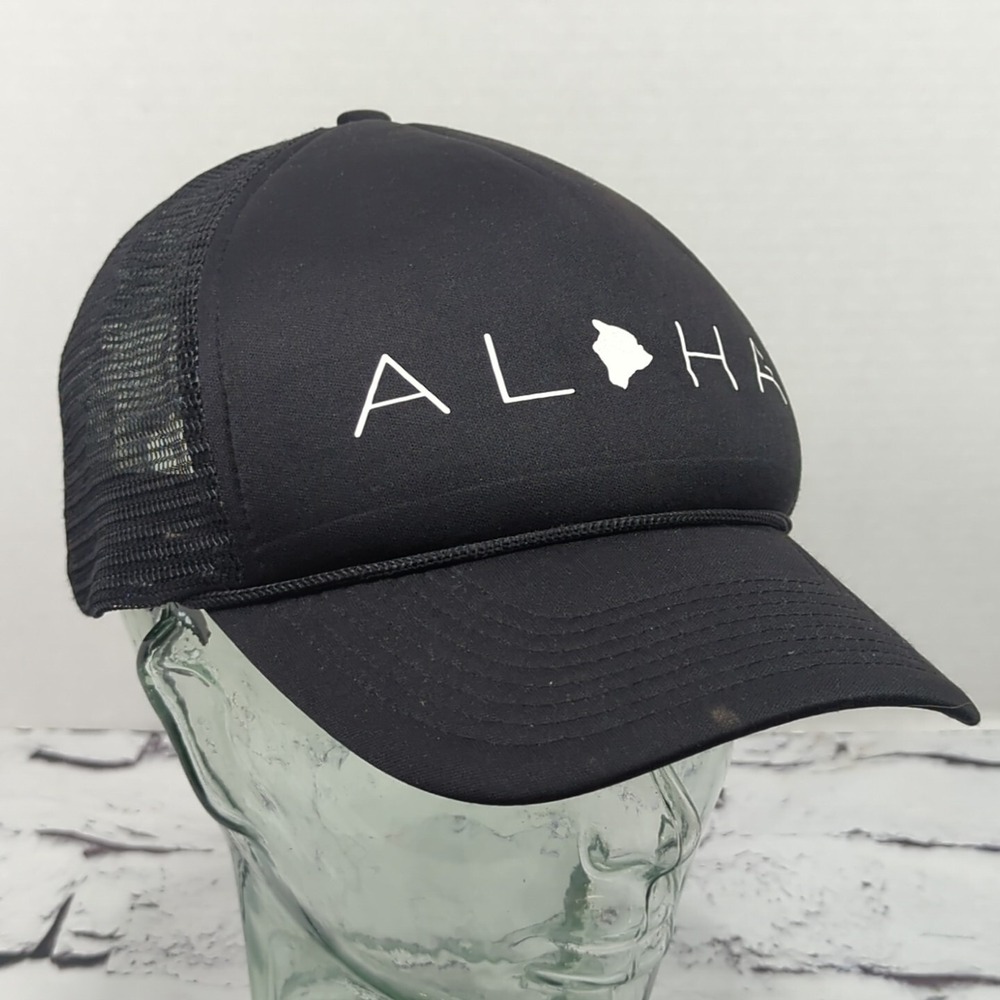 Decky Aloha Vintage Snapback Black Hat Adjustable Ball Cap